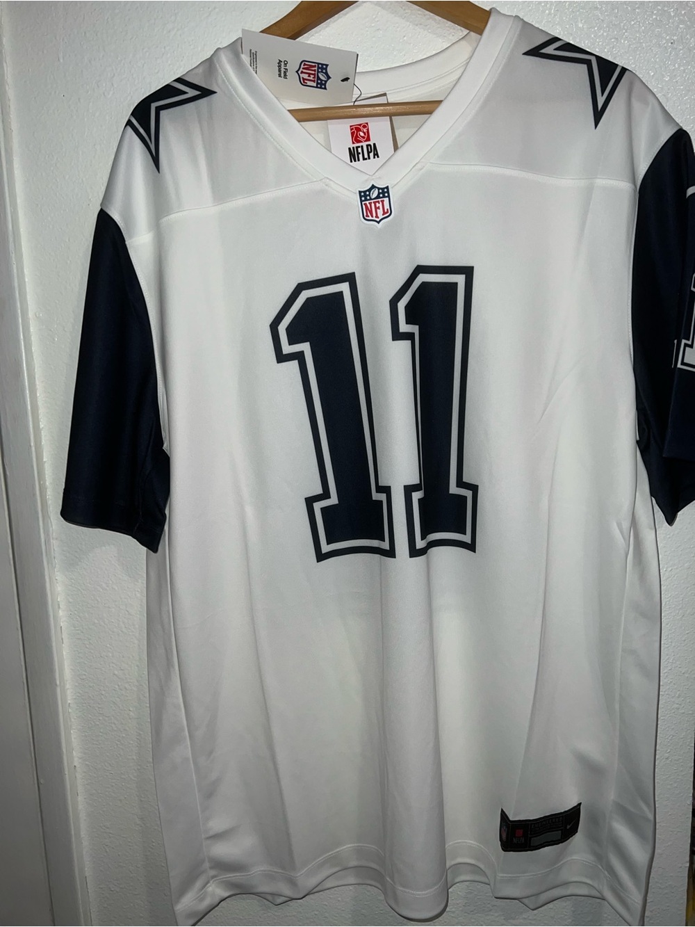 NFL Men's White and Navy #11 Football Jersey Dallas Cowboys
